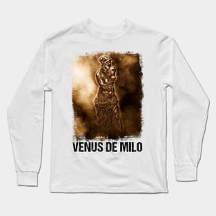 Venus de Milo Greek Goddess Hellenistic period sculpture Abstract Art Long Sleeve T-Shirt